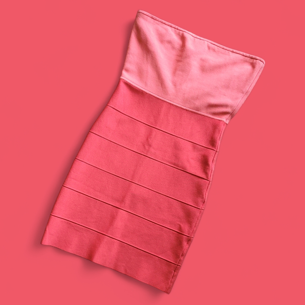 Bcbgmaxazria Womens Medium Pink Bodycon Bandage Dress